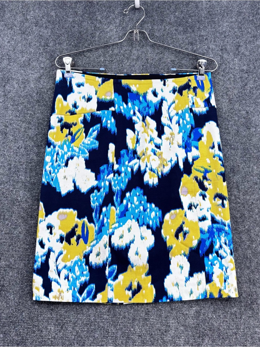 Lysse Dark Floral Lined Office Pull On Pencil Skirt Women’s M